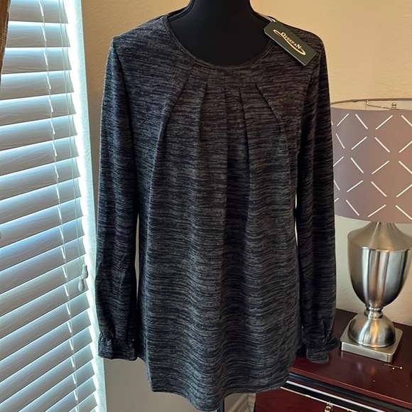 Ofeefan Ladies Top Black and gray Large New with tag - Picture 3 of 12